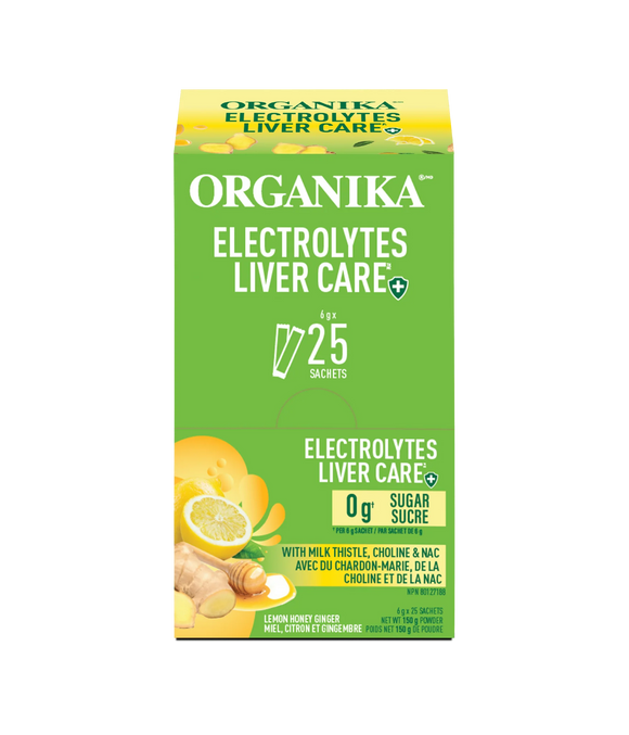 ELECTROLYTES LIVER CARE LEMON HONEY GINGER  6 G 25 PK ORGANIKA