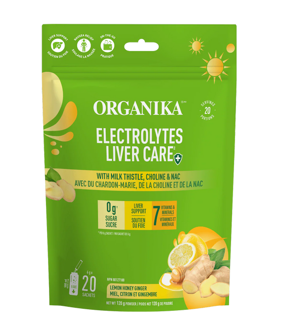 ELECTROLYTES LIVER CARE LEMON HONEY GINGER 6 G 20 PK ORGANIKA