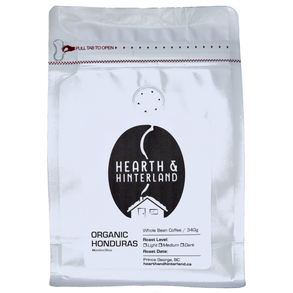 COFFEE MEDIUM WHOLE BEAN HONDURAS 340G HEARTH & HINTERLAND