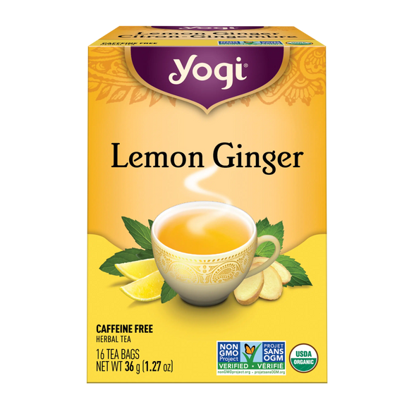 LEMON GINGER 16 TEA BAGS YOGI