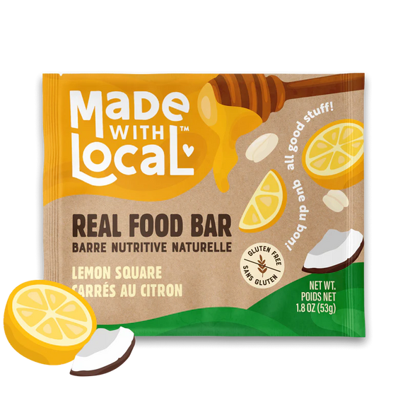 LEMON SQUARE REAL FOOD BAR 53G MADE WITH LOCAL