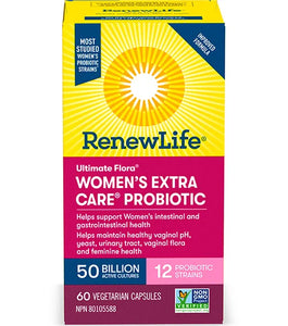 ULTIMATE FLORA WOMEN'S EXTRA CARE PROBIOTICS 50 BILLION 60 CAPS RENEW LIFE