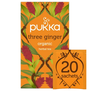 THREE GINGER ORGANIC 20 TEA BAGS PUKKA