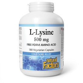 L-LYSINE 500 MG 180 CAPS NATURAL FACTORS