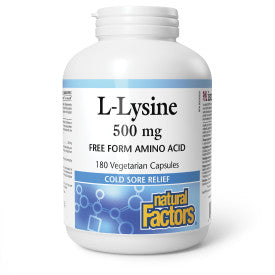 L-LYSINE 500 MG 180 CAPS NATURAL FACTORS